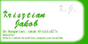 krisztian jakob business card